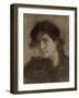 Untitled, C. 1890 (Charcoal on Paper)-Eugene Carriere-Framed Giclee Print