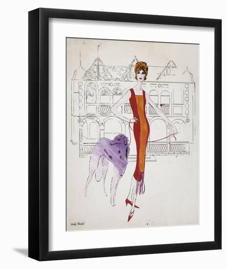 Untitled (Female Fashion Figure), c. 1959-Andy Warhol-Framed Art Print