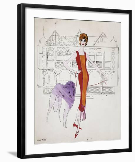 Untitled (Female Fashion Figure), c. 1959-Andy Warhol-Framed Art Print