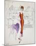 Untitled (Female Fashion Figure), c. 1959-Andy Warhol-Mounted Art Print