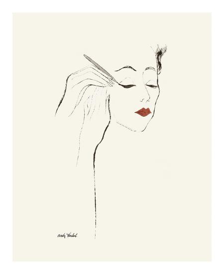 'Untitled (Female Head and Hands Applying Eyeliner), c. 1955' Poster ...