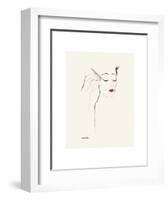 Untitled (Female Head and Hands Applying Eyeliner), c. 1955-Andy Warhol-Framed Art Print