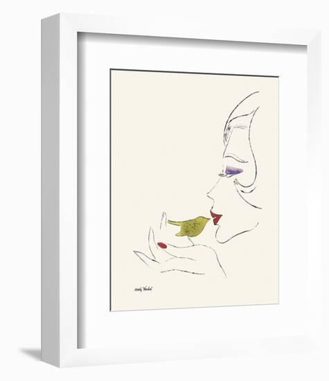 Untitled (Female Head), c. 1958-Andy Warhol-Framed Art Print