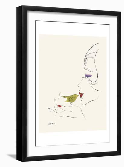 Untitled (Female Head), c. 1958-Andy Warhol-Framed Art Print