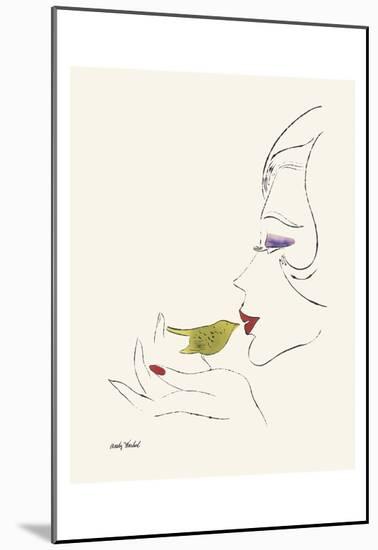 Untitled (Female Head), c. 1958-Andy Warhol-Mounted Art Print