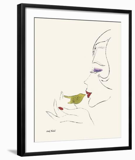 Untitled (Female Head), c. 1958-Andy Warhol-Framed Giclee Print