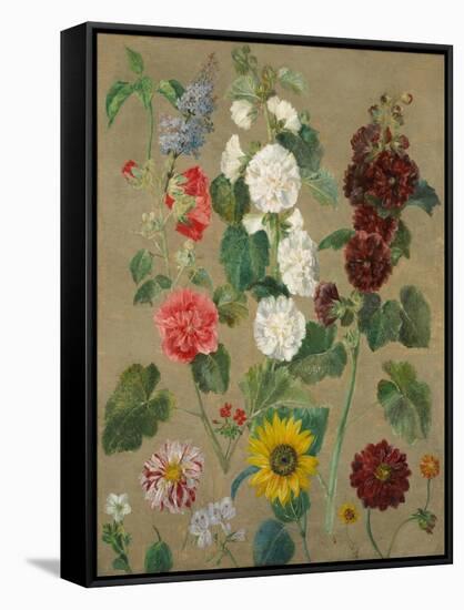 Untitled (Flowers)-Eugene Delacroix-Framed Stretched Canvas