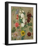 Untitled (Flowers)-Eugene Delacroix-Framed Giclee Print