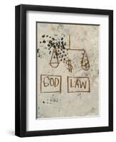 Untitled (God - Law)-Jean-Michel Basquiat-Framed Premium Giclee Print