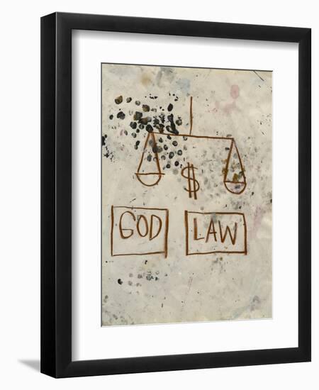 Untitled (God - Law)-Jean-Michel Basquiat-Framed Premium Giclee Print