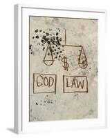 Untitled (God - Law)-Jean-Michel Basquiat-Framed Giclee Print