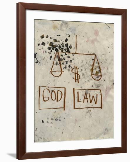 Untitled (God - Law)-Jean-Michel Basquiat-Framed Giclee Print