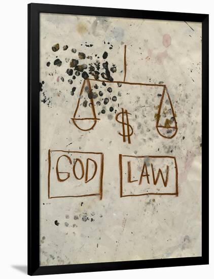 Untitled (God - Law)-Jean-Michel Basquiat-Framed Giclee Print