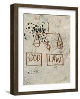 Untitled (God - Law)-Jean-Michel Basquiat-Framed Giclee Print