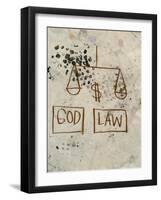 Untitled (God - Law)-Jean-Michel Basquiat-Framed Giclee Print