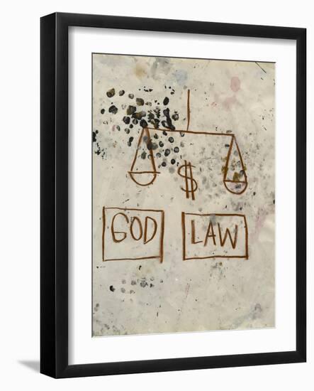 Untitled (God - Law)-Jean-Michel Basquiat-Framed Giclee Print