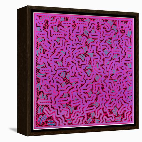 Untitled, June 1, 1984-Keith Haring-Framed Stretched Canvas