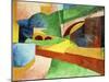 Untitled (Landscape with Bridge), 1914-Morton Schamberg-Mounted Giclee Print