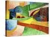 Untitled (Landscape with Bridge)-Morton Livingston Schamberg-Stretched Canvas