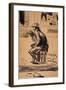 Untitled - Man Seated on a Fire Hydrant-George Luks-Framed Giclee Print