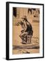 Untitled - Man Seated on a Fire Hydrant-George Luks-Framed Giclee Print