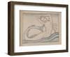 Untitled [Mermaid] (Pencil)-John Duncan-Framed Giclee Print