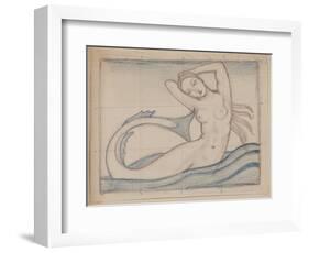 Untitled [Mermaid] (Pencil)-John Duncan-Framed Giclee Print