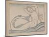 Untitled [Mermaid] (Pencil)-John Duncan-Mounted Giclee Print