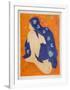 Untitled - Nude in Purple Robe-Alain Bonnefoit-Framed Collectable Print