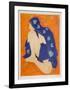 Untitled - Nude in Purple Robe-Alain Bonnefoit-Framed Collectable Print