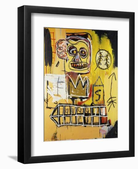 Untitled (Orange Sports Figure)-Jean-Michel Basquiat-Framed Premium Giclee Print