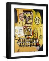 Untitled (Orange Sports Figure)-Jean-Michel Basquiat-Framed Giclee Print