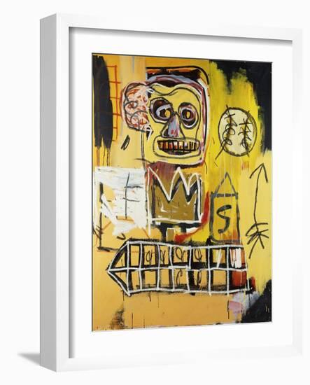 Untitled (Orange Sports Figure)-Jean-Michel Basquiat-Framed Giclee Print