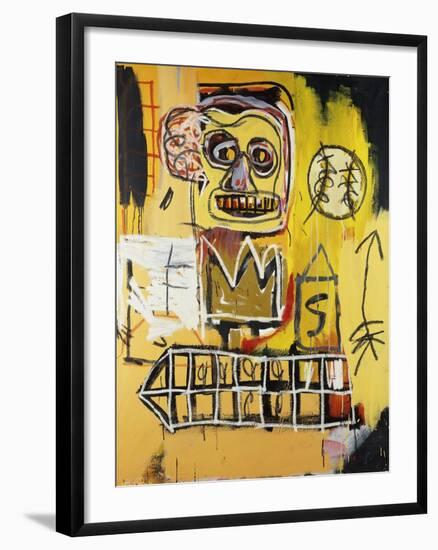 Untitled (Orange Sports Figure)-Jean-Michel Basquiat-Framed Giclee Print