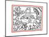 Untitled Pop Art-Keith Haring-Mounted Premium Giclee Print