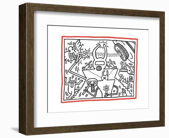 Untitled Pop Art-Keith Haring-Framed Giclee Print