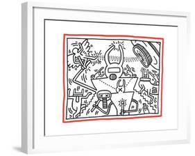 Untitled Pop Art-Keith Haring-Framed Giclee Print