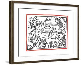 Untitled Pop Art-Keith Haring-Framed Giclee Print