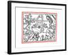 Untitled Pop Art-Keith Haring-Framed Giclee Print