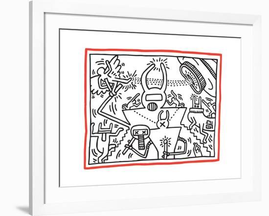 Untitled Pop Art-Keith Haring-Framed Giclee Print