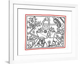 Untitled Pop Art-Keith Haring-Framed Giclee Print