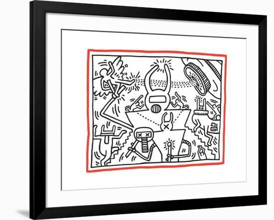 Untitled Pop Art-Keith Haring-Framed Giclee Print