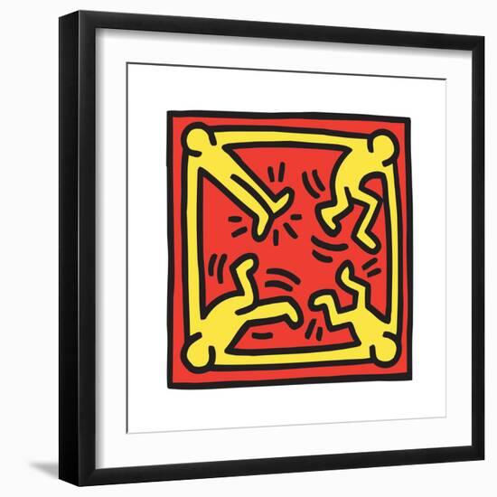 Untitled Pop Art-Keith Haring-Framed Giclee Print