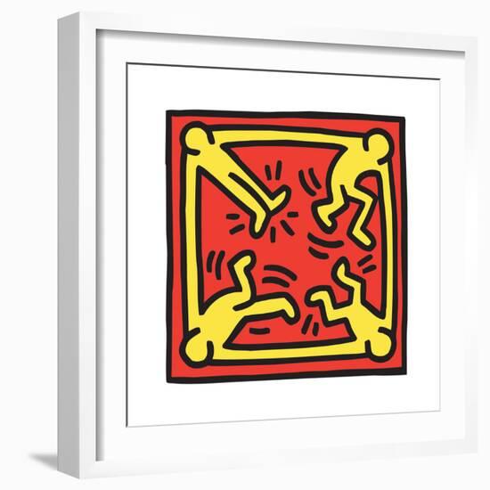 Untitled Pop Art-Keith Haring-Framed Giclee Print