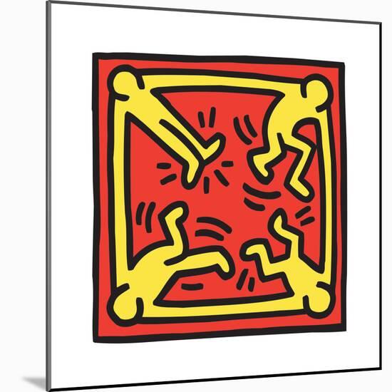 Untitled Pop Art-Keith Haring-Mounted Giclee Print