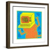 Untitled Pop Art-Keith Haring-Framed Giclee Print