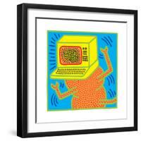 Untitled Pop Art-Keith Haring-Framed Giclee Print