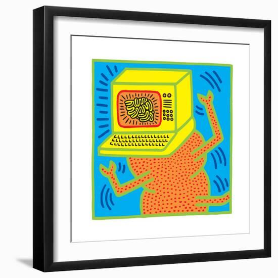 Untitled Pop Art-Keith Haring-Framed Giclee Print