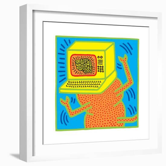 Untitled Pop Art-Keith Haring-Framed Giclee Print