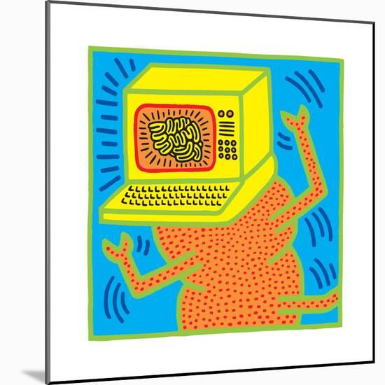 Untitled Pop Art-Keith Haring-Mounted Giclee Print